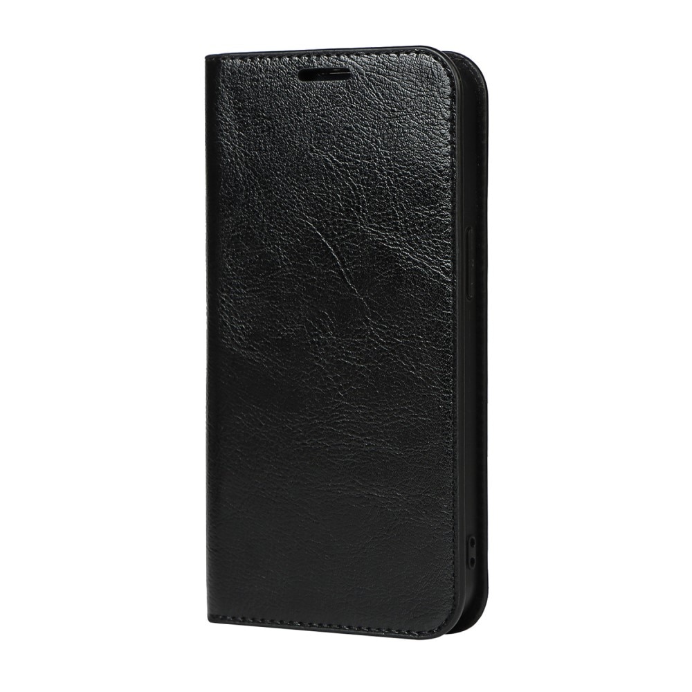 iPhone 13 Pro Genuine Leather Wallet Case Black