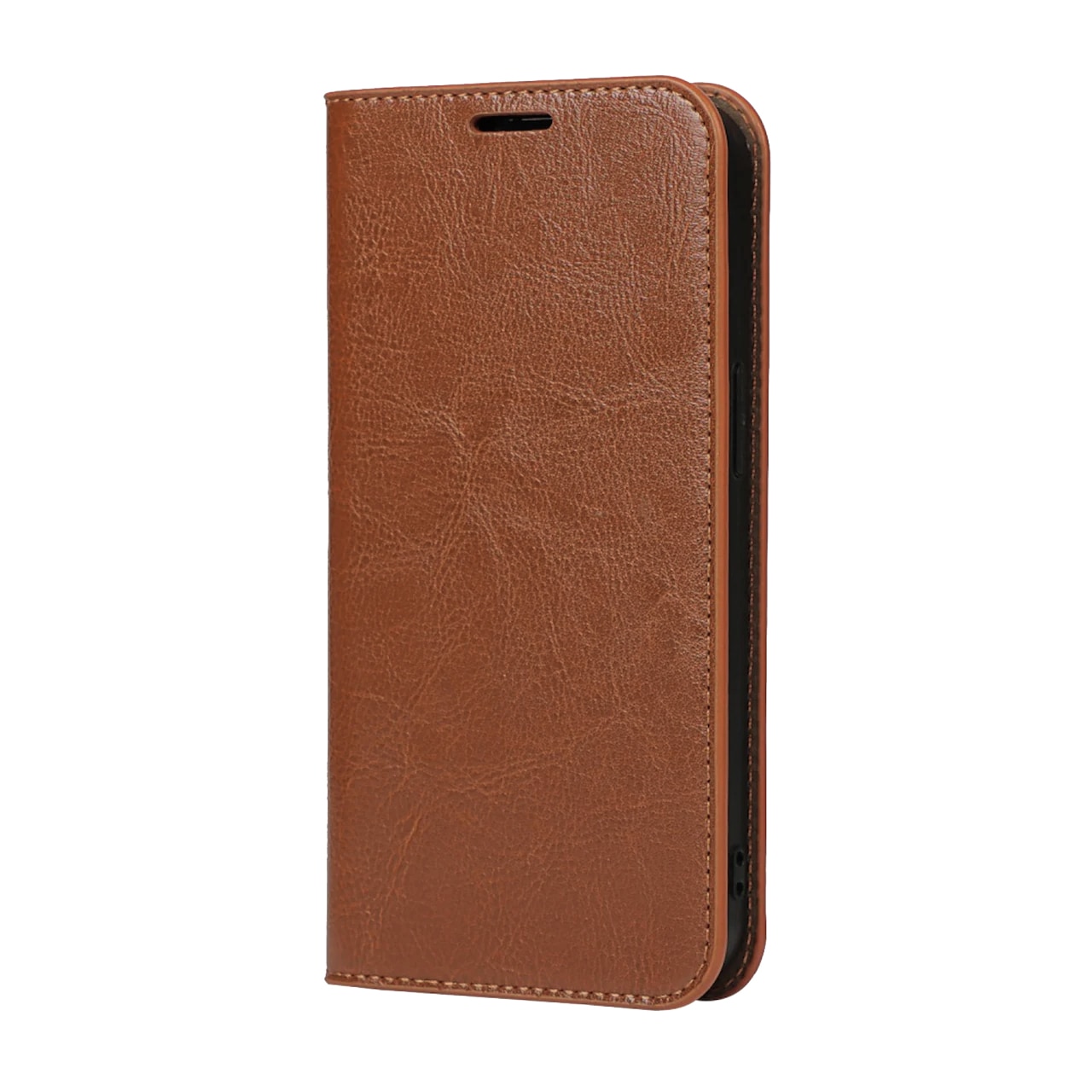 iPhone 13 Pro Genuine Leather Wallet Case Brown