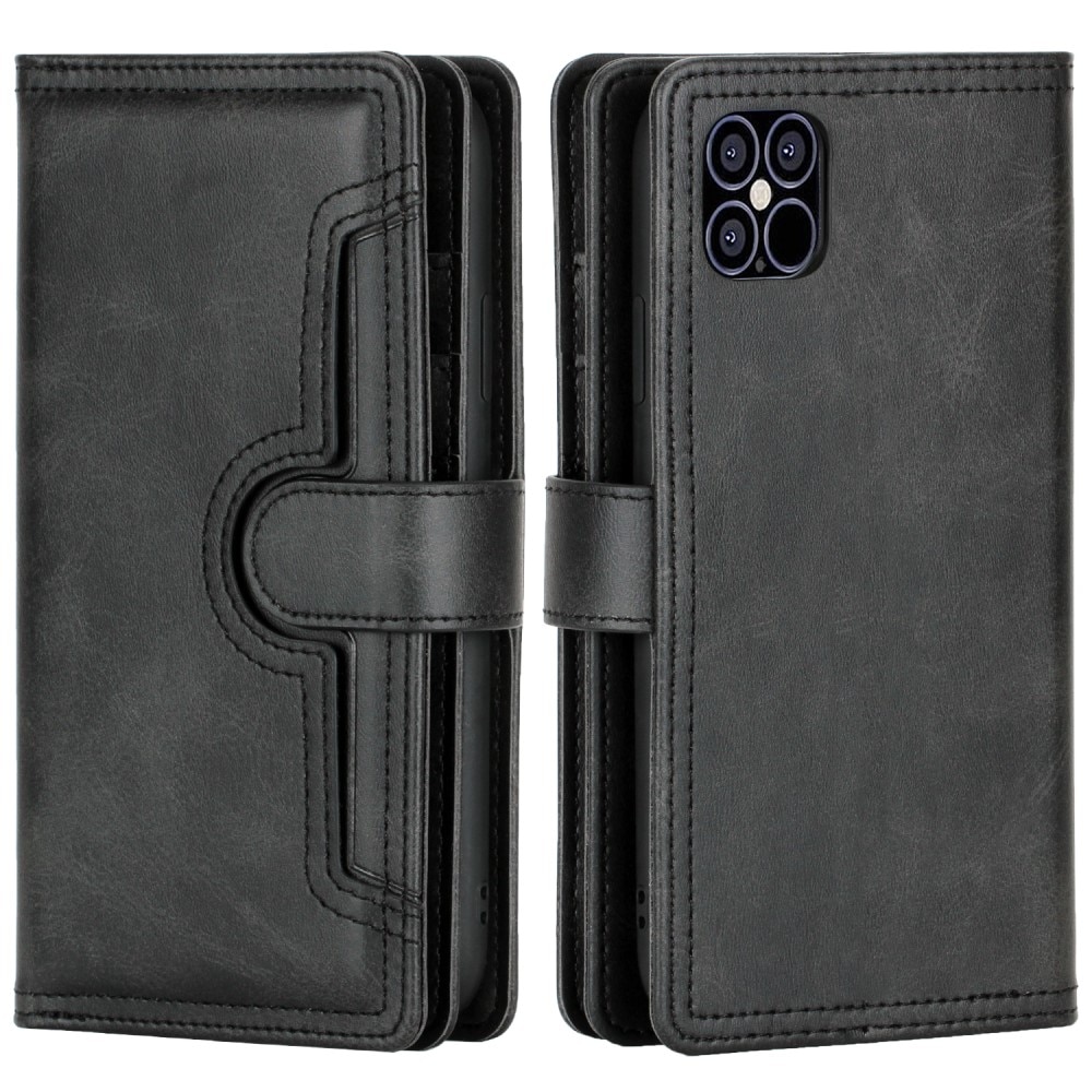 iPhone 13 Pro Multi-slot Leather Cover Black