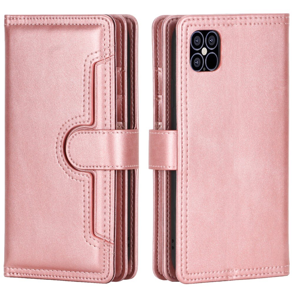 iPhone 13 Multi-slot Leather Cover Rose Gold