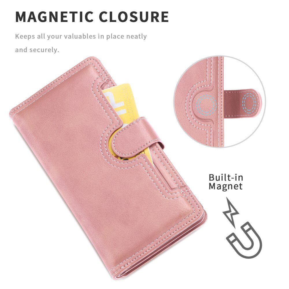 iPhone 13 Multi-slot Leather Cover Rose Gold