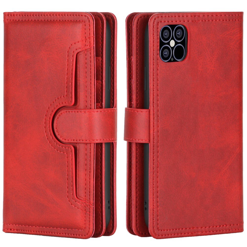 iPhone 13 Multi-slot Leather Cover Red