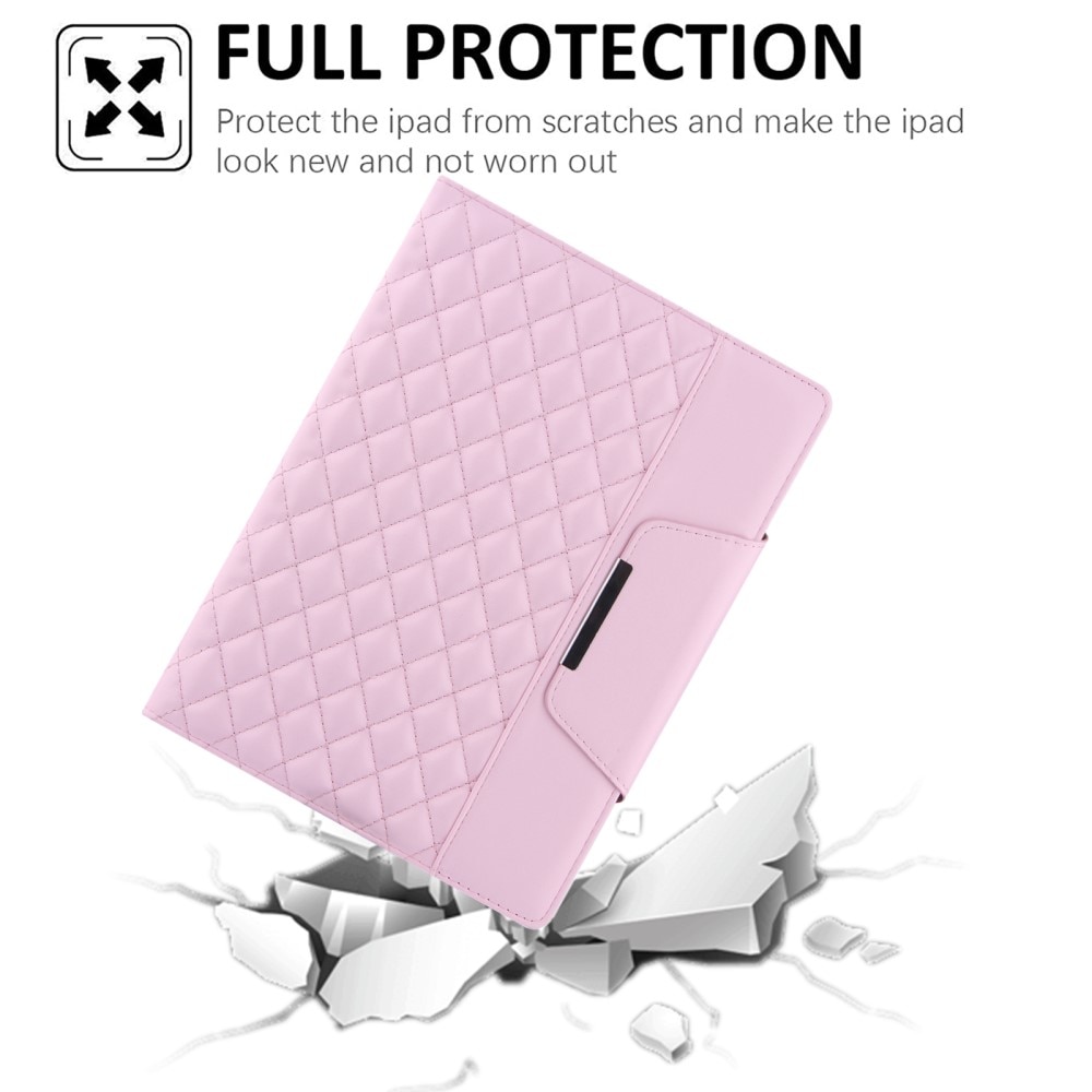 iPad 10.2 8th Gen (2020) Book Cover Quilted Pink