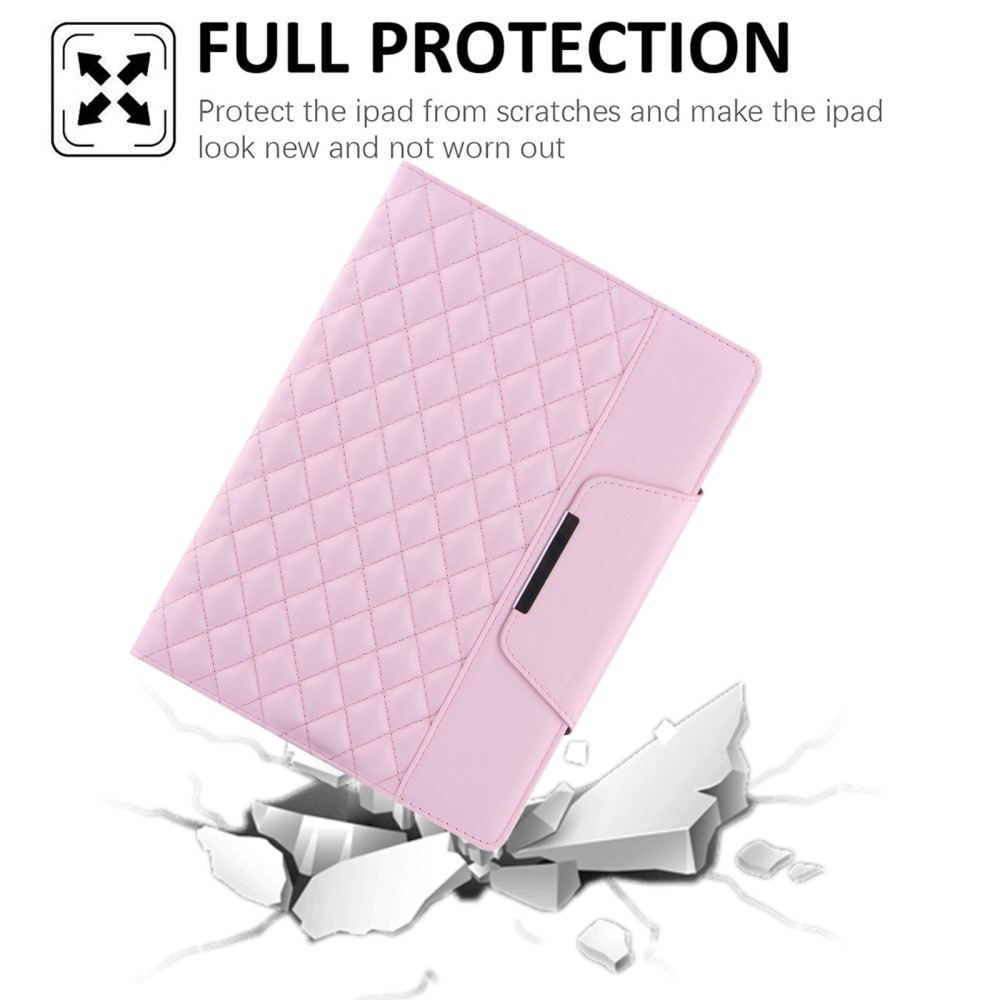 iPad 10.2 7th Gen (2019) Book Cover Quilted Pink