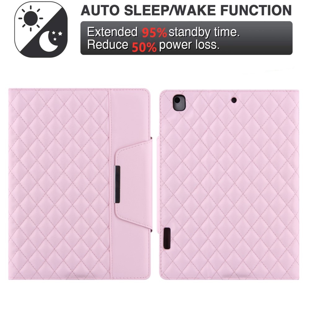 iPad 10.2 8th Gen (2020) Book Cover Quilted Pink