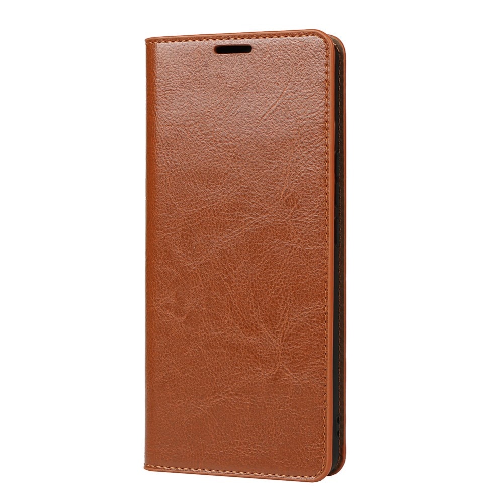 iPhone 13 Genuine Leather Wallet Case Brown