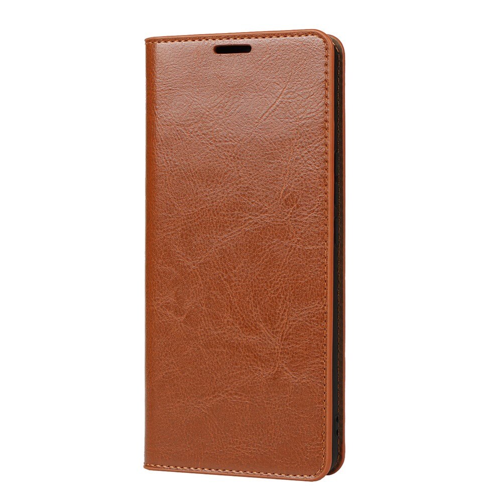 iPhone 13 Genuine Leather Wallet Case Brown