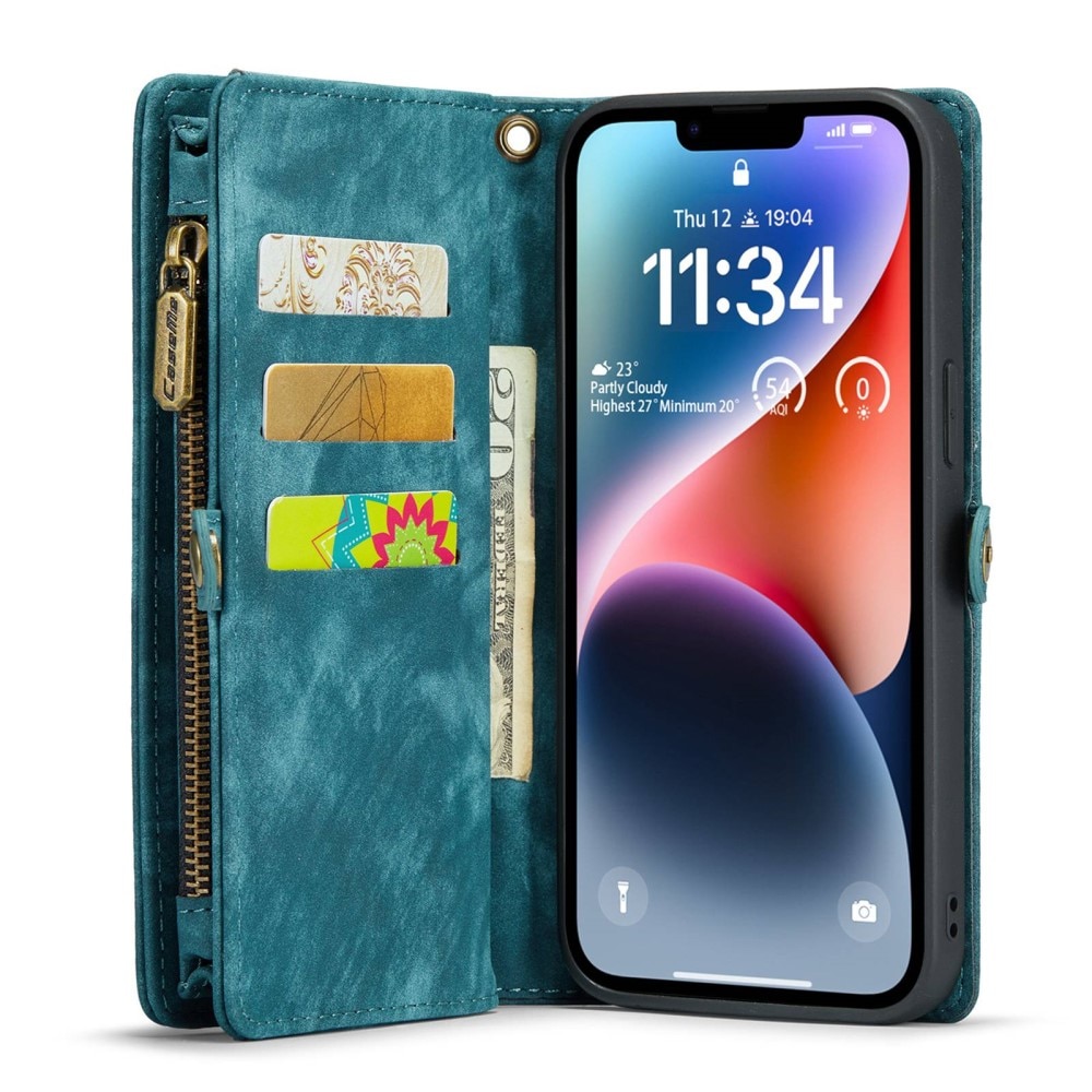 iPhone 13 Mini Multi-slot Wallet Case Blue