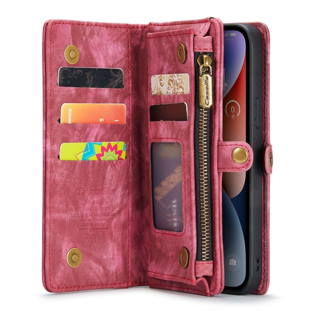 iPhone 13 Multi-slot Wallet Case Red