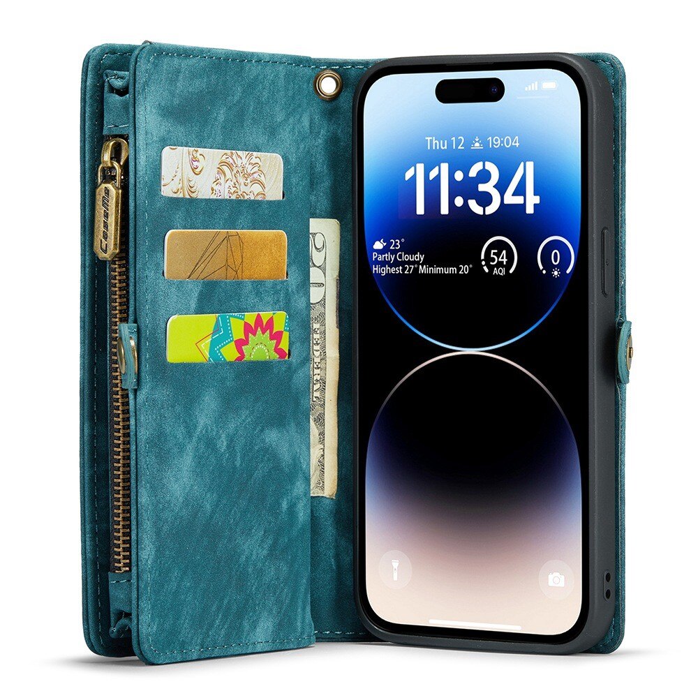 iPhone 13 Pro Max Multi-slot Wallet Case Blue