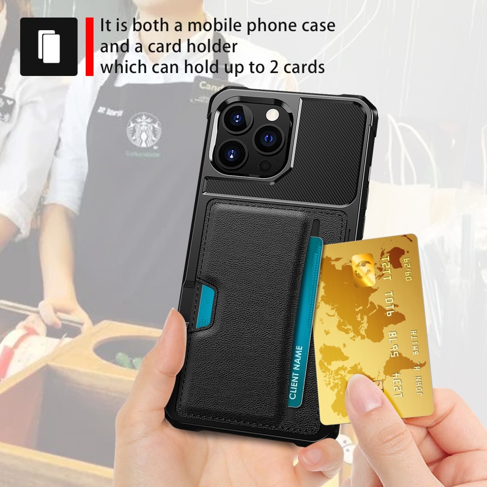 iPhone 13 Pro Max Tough Card Case Black