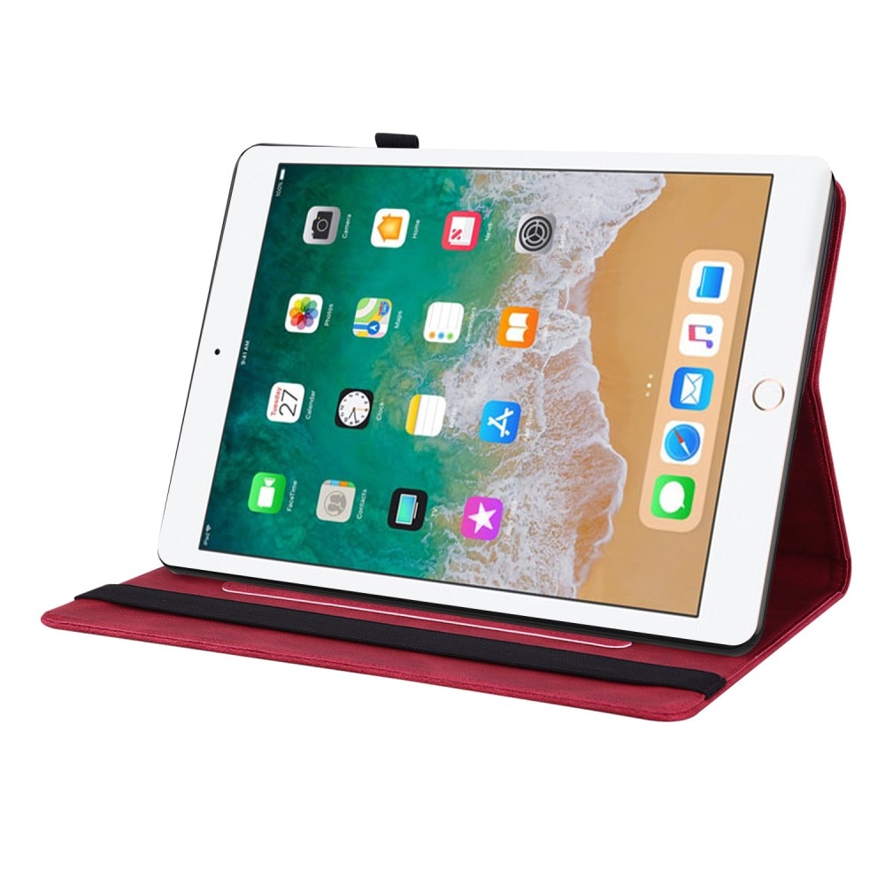 iPad Air 2 9.7 (2014) Leather Cover Butterflies Red