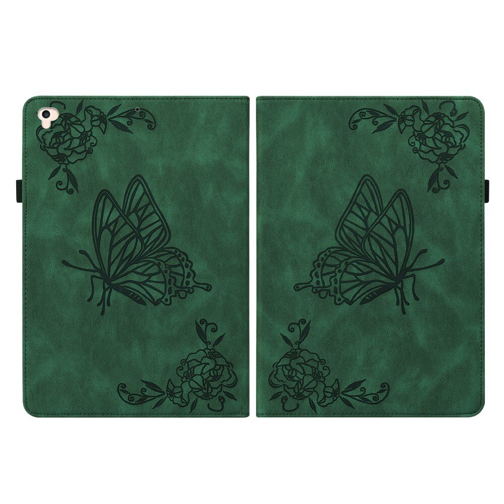 iPad Air 2 9.7 (2014) Leather Cover Butterflies Green