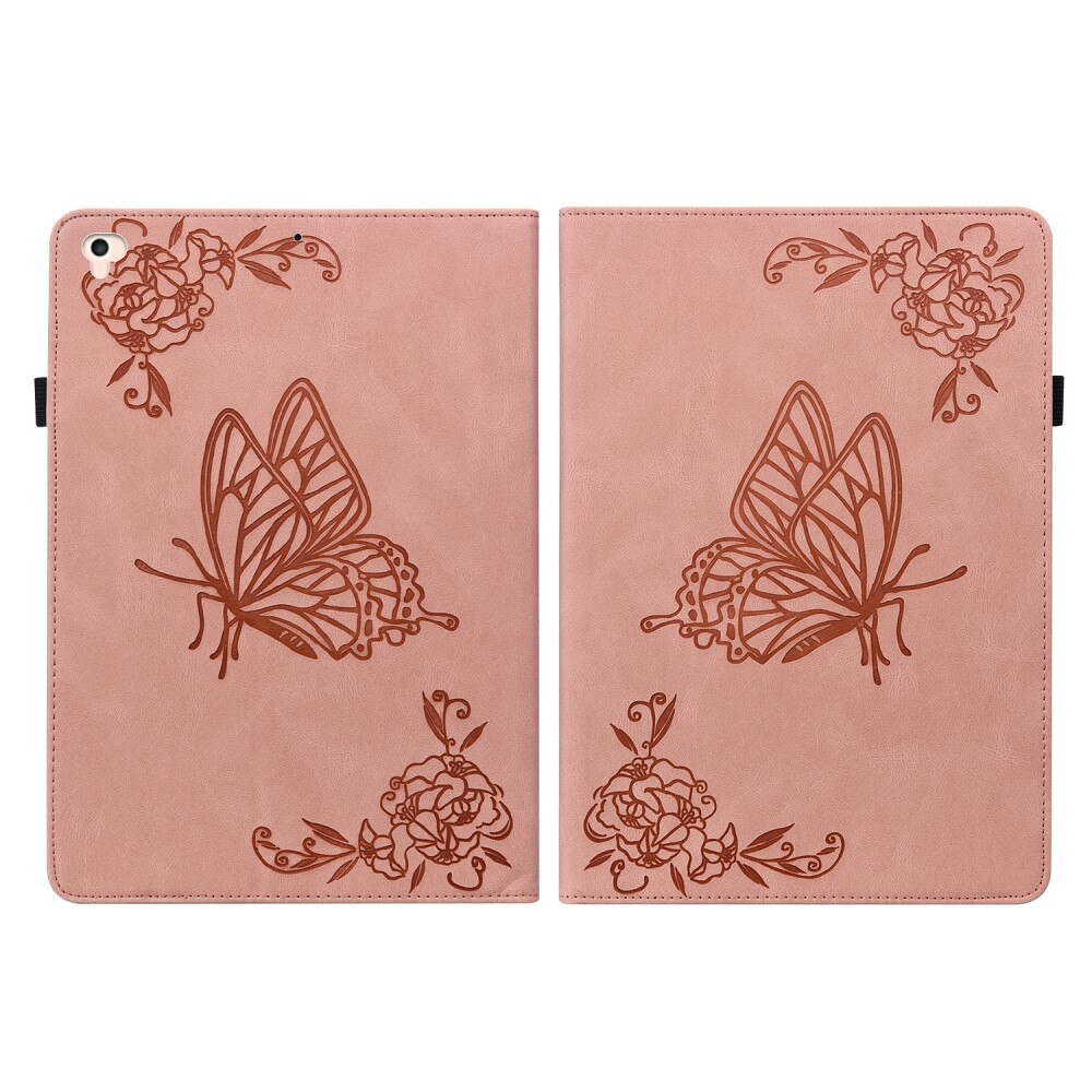 iPad Air 2 9.7 (2014) Leather Cover Butterflies Pink