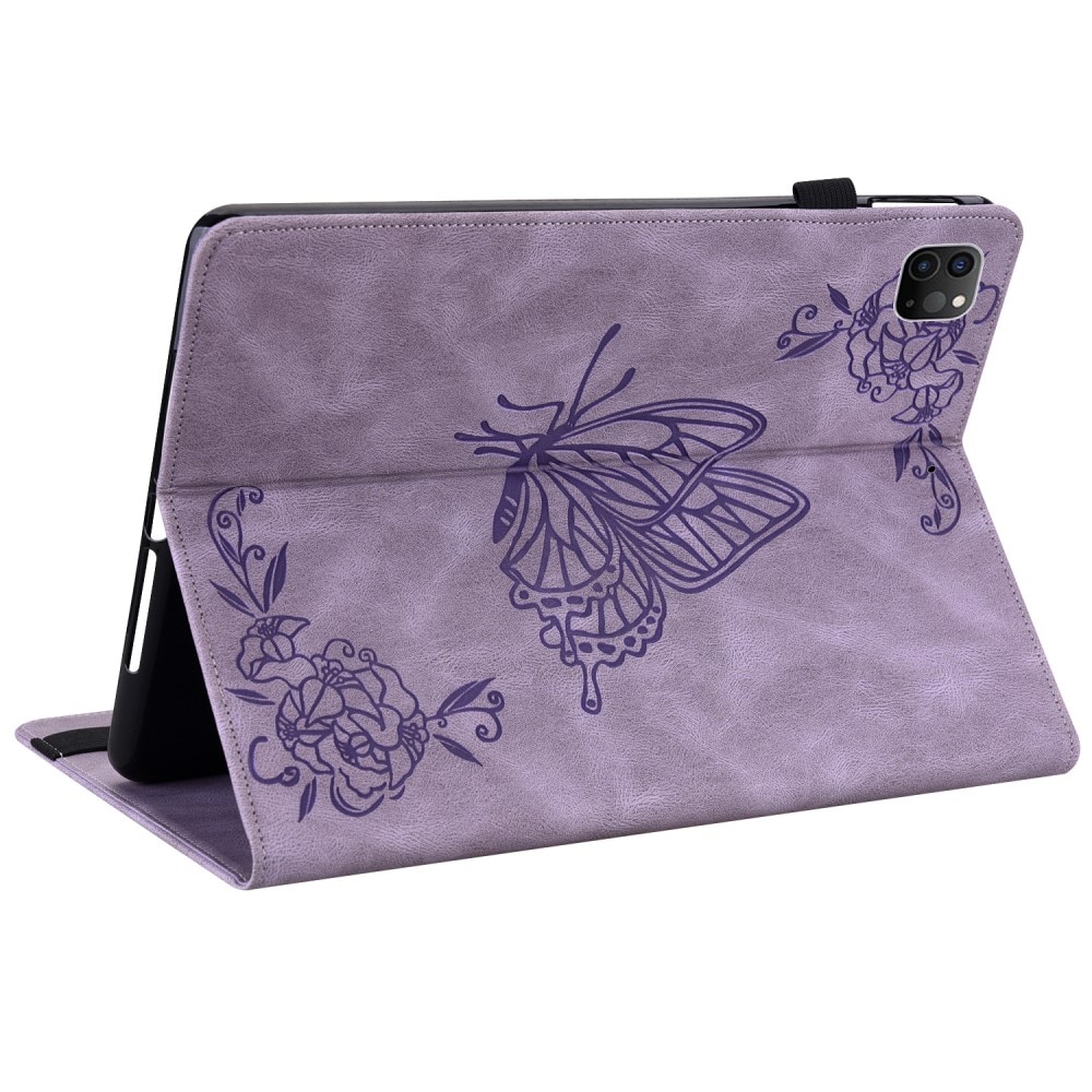 iPad Air 10.9 5th Gen (2022) Leather Cover Butterflies Purple