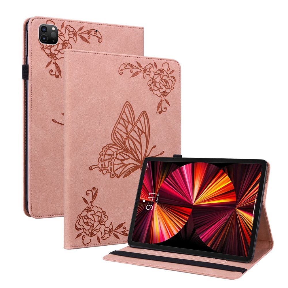 iPad Air 10.9 2020/2022 Leather Cover Butterflies Pink