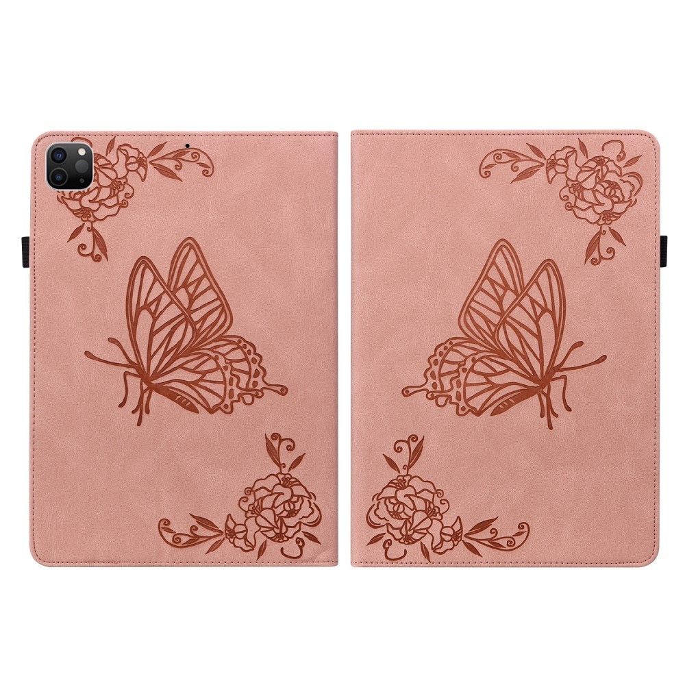 iPad Pro 11 3rd Gen (2021) Leather Cover Butterflies Pink