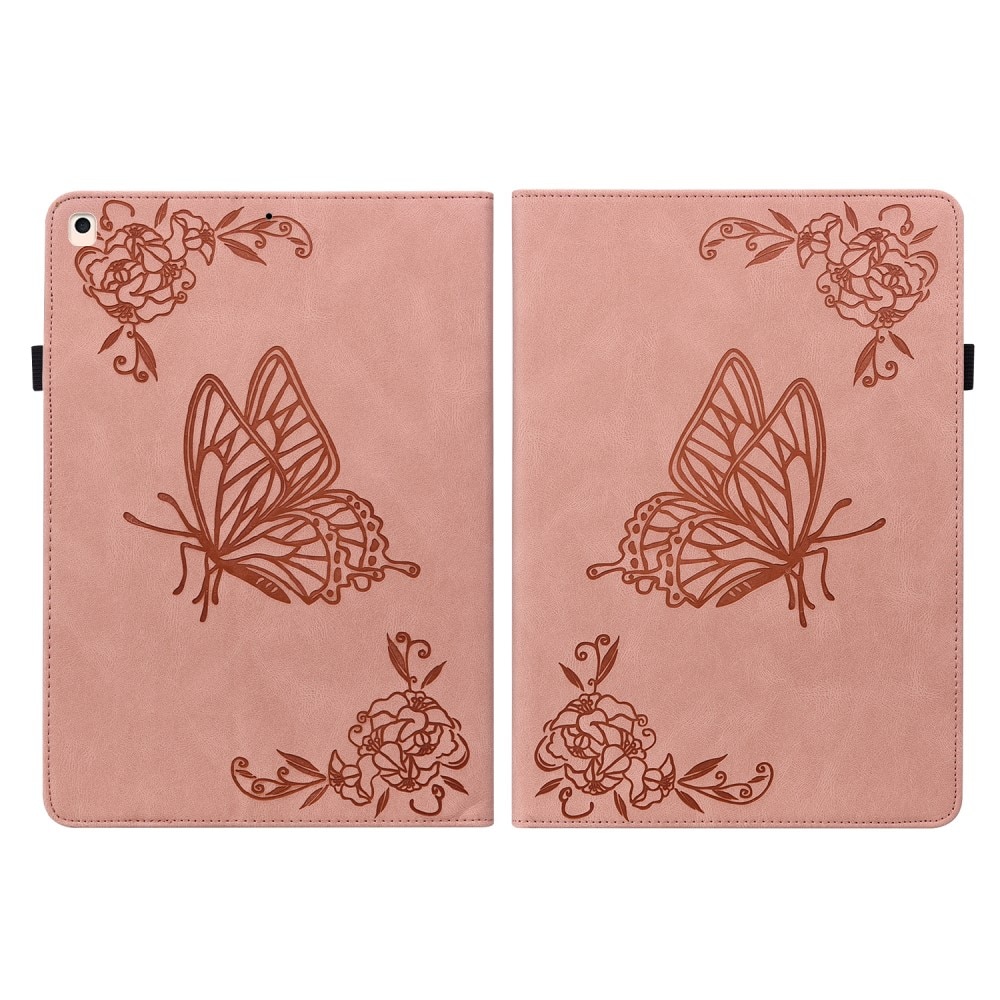 iPad 10.2 7th Gen (2019) Leather Cover Butterflies Pink