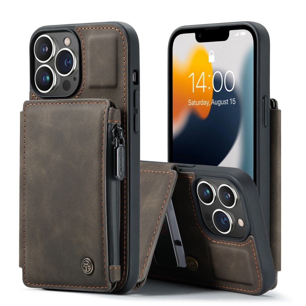 iPhone 13 Pro Max Multi-Slot Case Brown