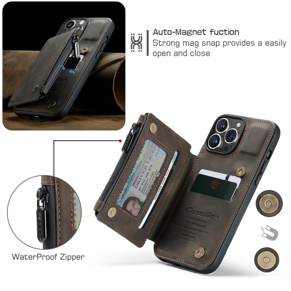 iPhone 13 Pro Max Multi-Slot Case Brown