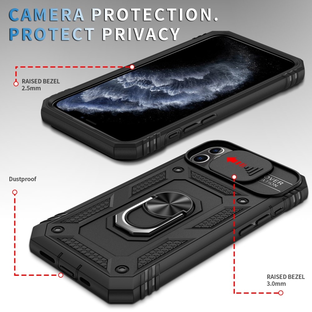 iPhone 11 Pro Hybrid Case Tech Ring w. Camera Protector black