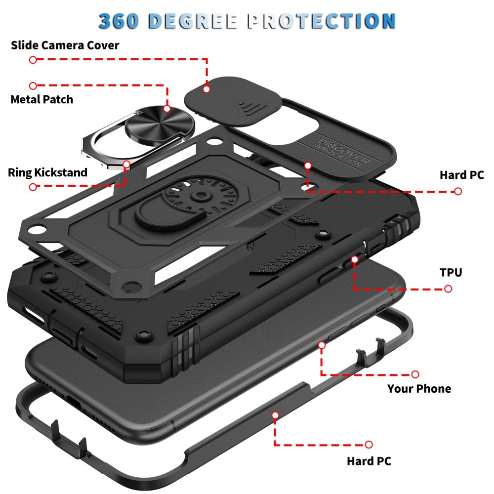 iPhone 11 Pro Max Hybrid Case Tech Ring w. Camera Protector black