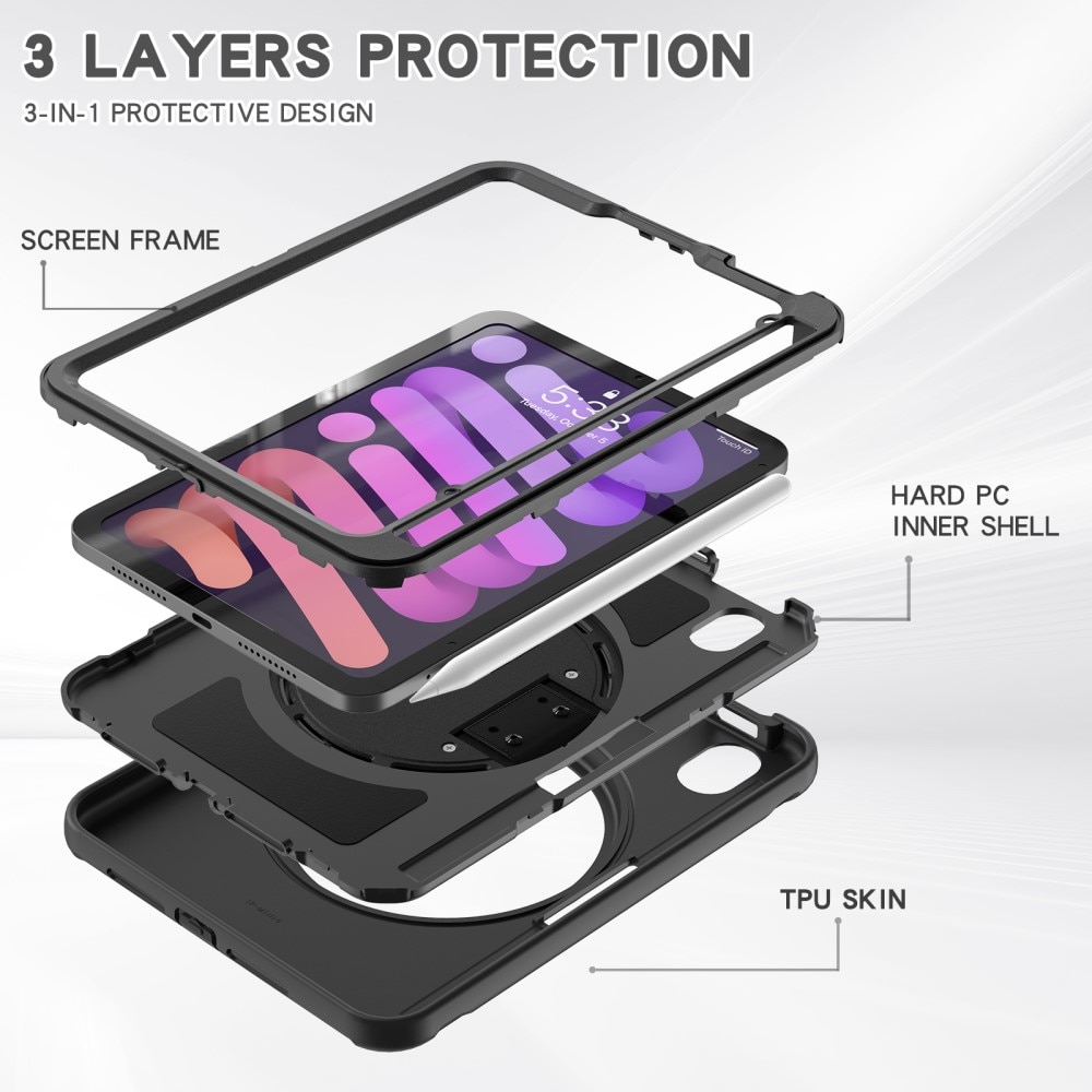 iPad Mini 6th Gen (2021) Shockproof Hybrid Case Black