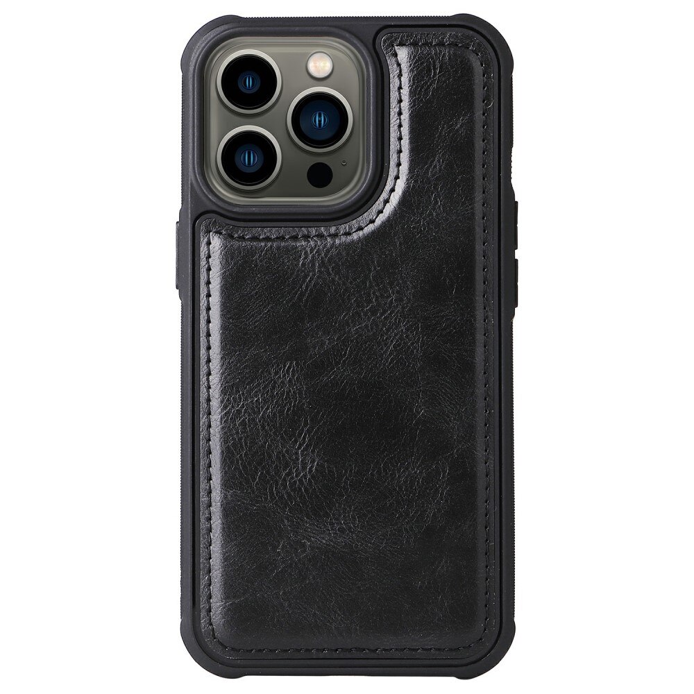 iPhone 13 Pro Magnet Leather Multi Wallet Black