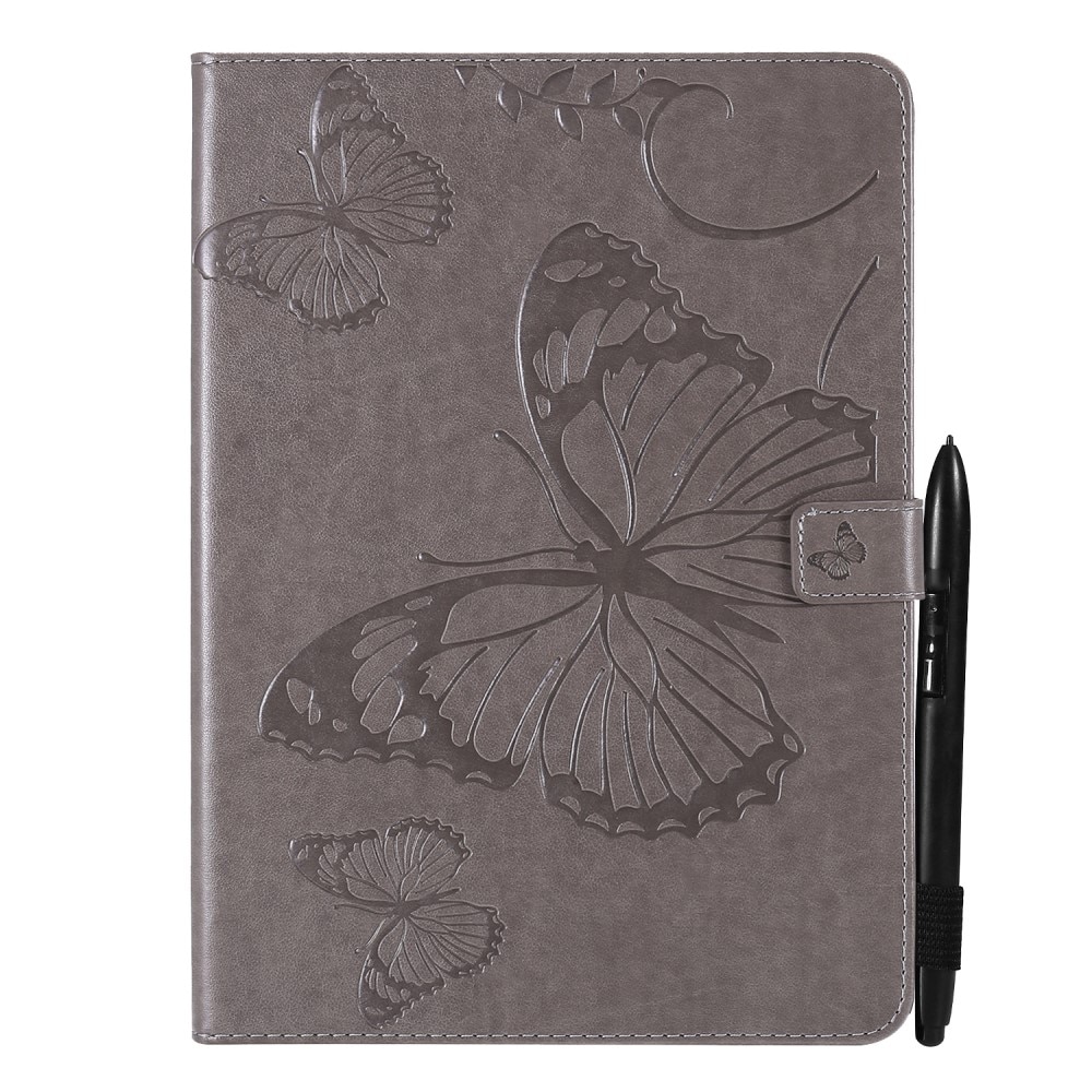 iPad Mini 6th Gen (2021) Leather Cover Butterflies Grey