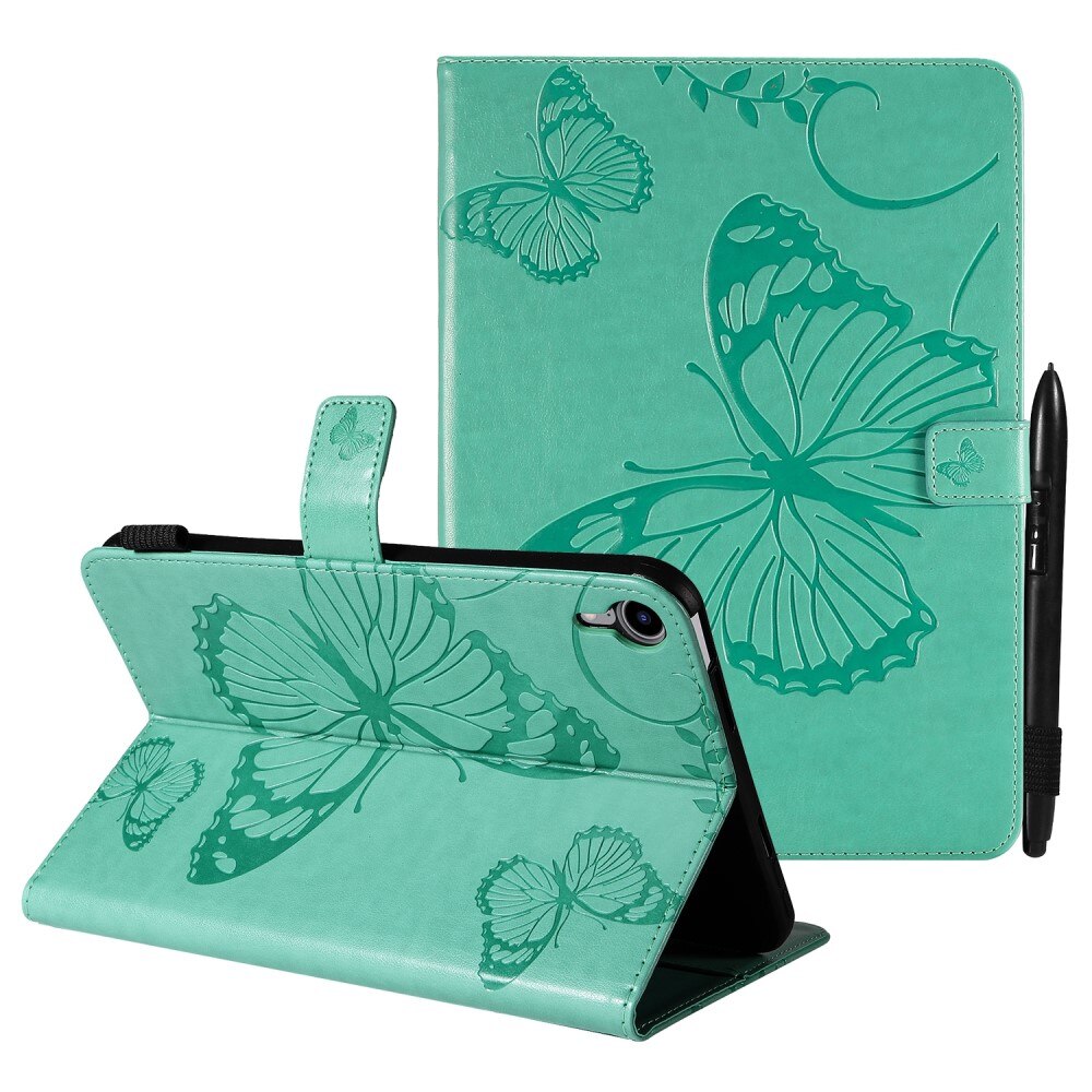   Leather Cover Butterflies Green