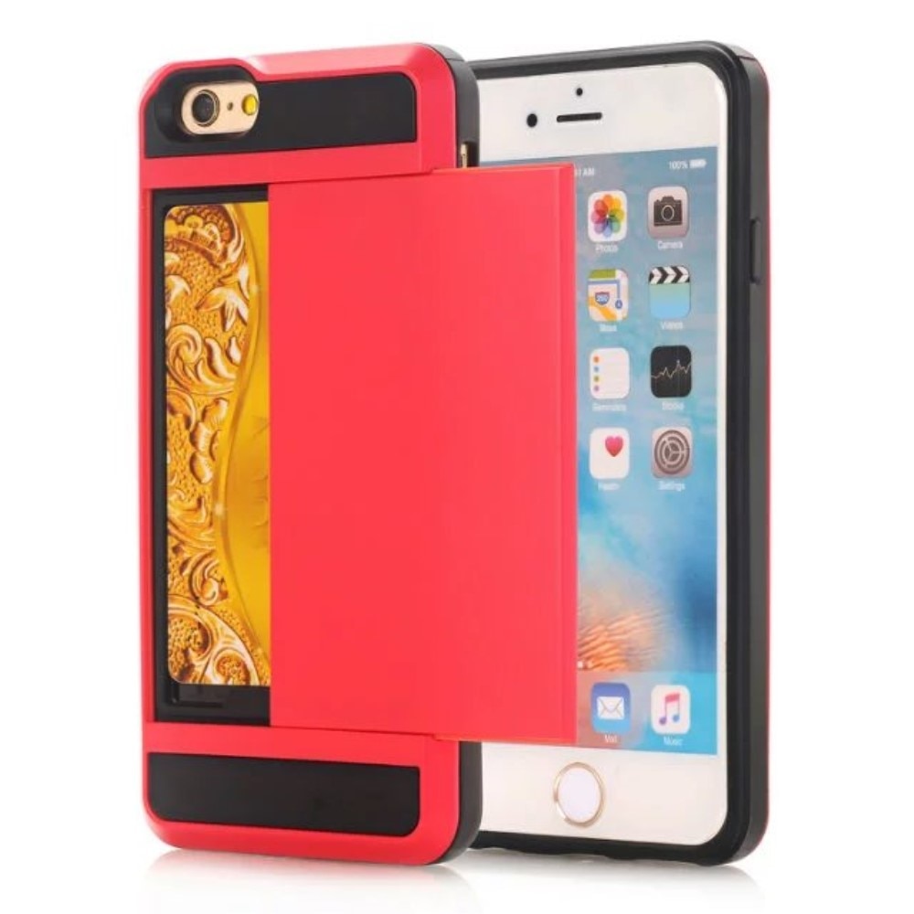 iPhone 8 Card Slot Case Light Red