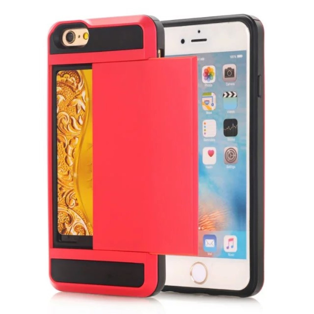 iPhone SE (2022) Card Slot Case Light Red