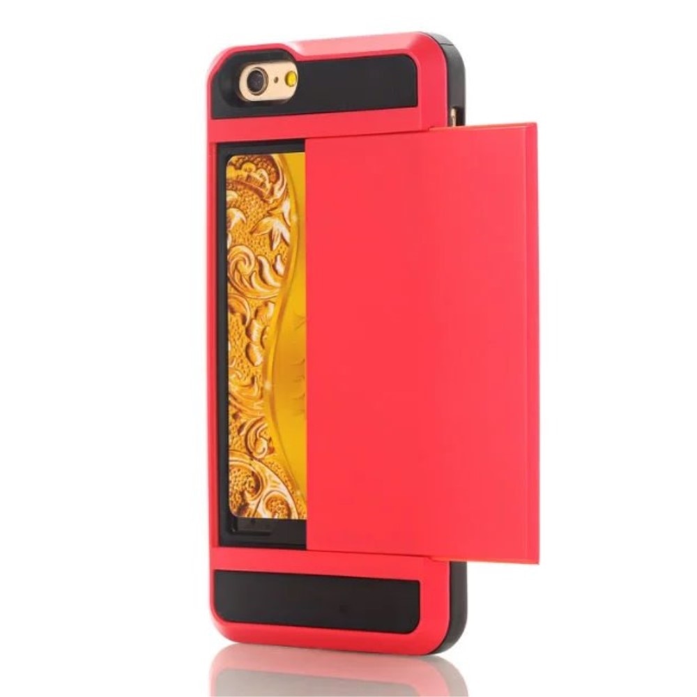 iPhone 7 Card Slot Case Light Red