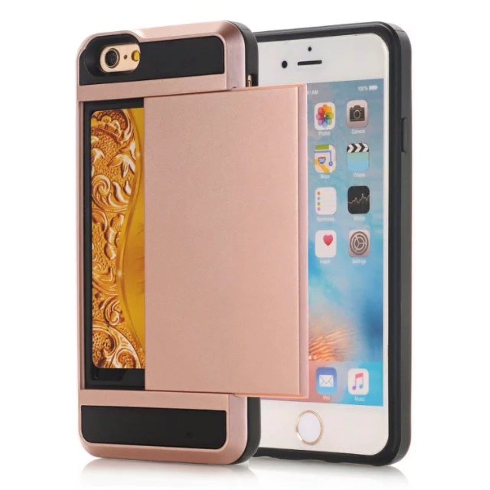 iPhone 7/8/SE Card Slot Case Light Rose Gold