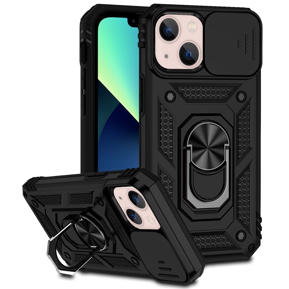 iPhone 13 Hybrid Case Tech Ring w. Camera Protector Black