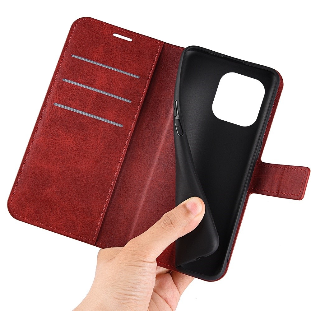 iPhone 14 Pro Max Leather Wallet Red