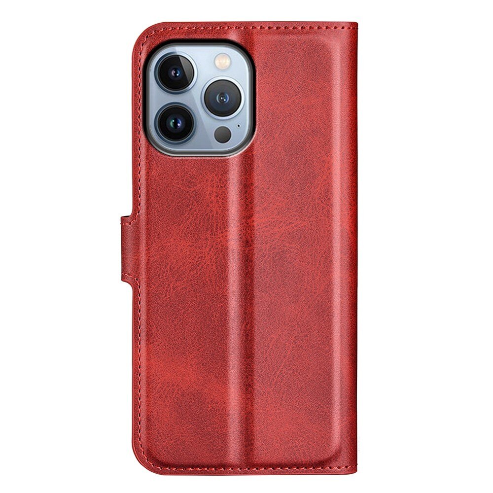 iPhone 14 Pro Max Leather Wallet Red