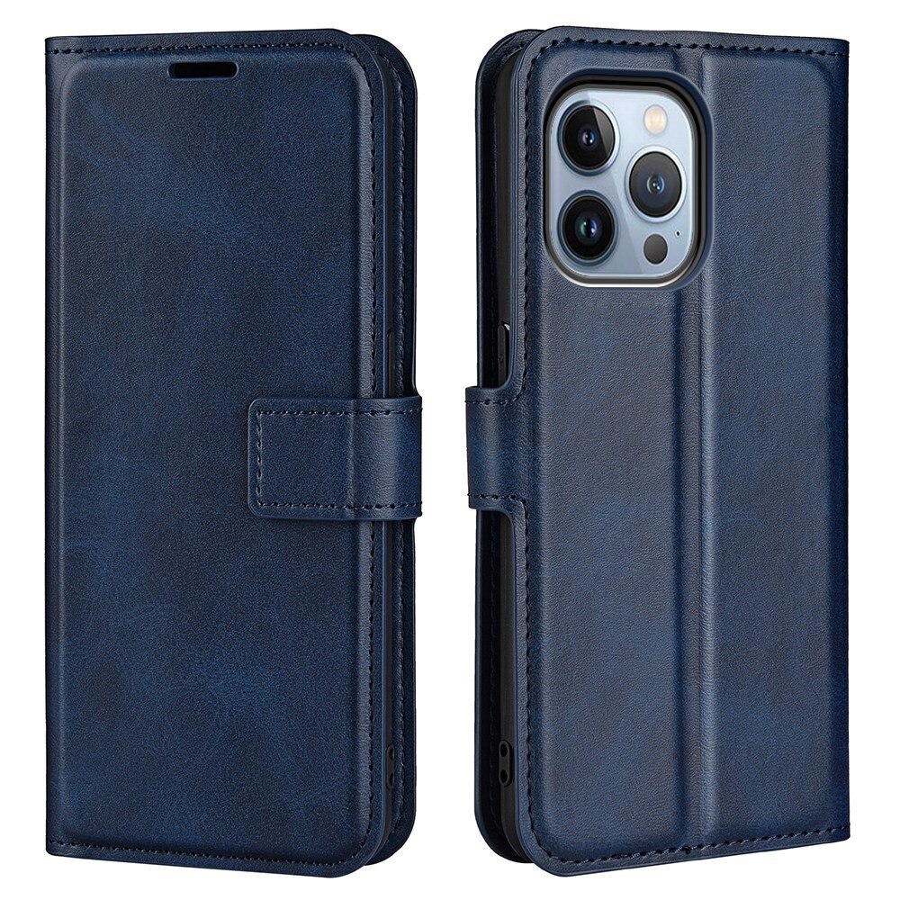 iPhone 14 Pro Max Leather Wallet Blue