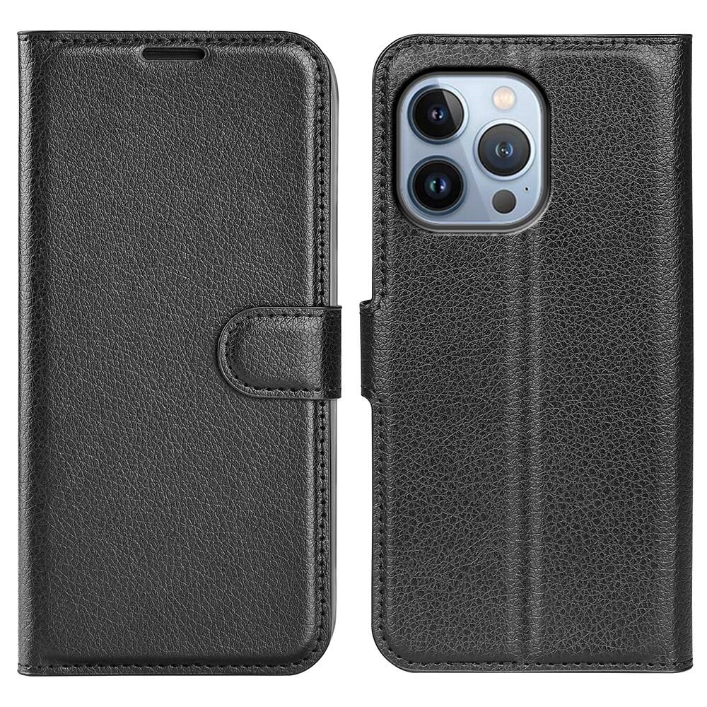 iPhone 14 Pro Wallet Book Cover Black