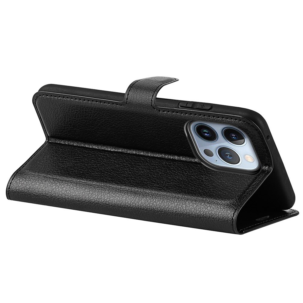 iPhone 14 Pro Wallet Book Cover Black