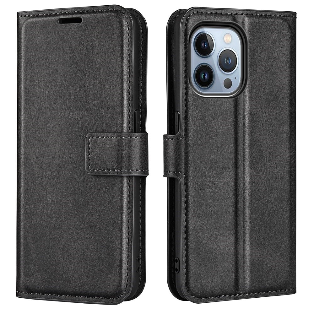 iPhone 14 Pro Leather Wallet Black