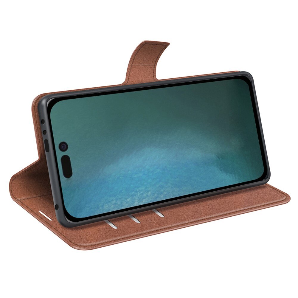 iPhone 14 Pro Leather Wallet Brown