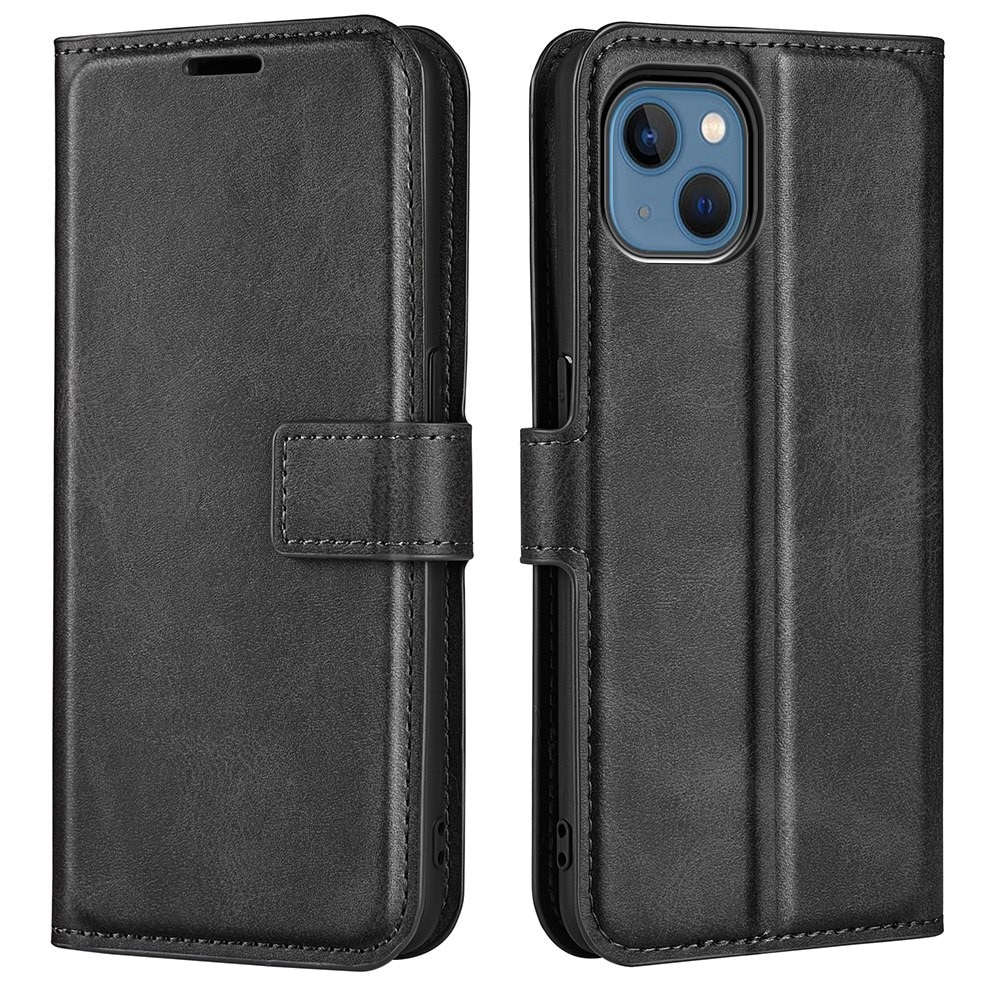 iPhone 14 Plus Leather Wallet Black