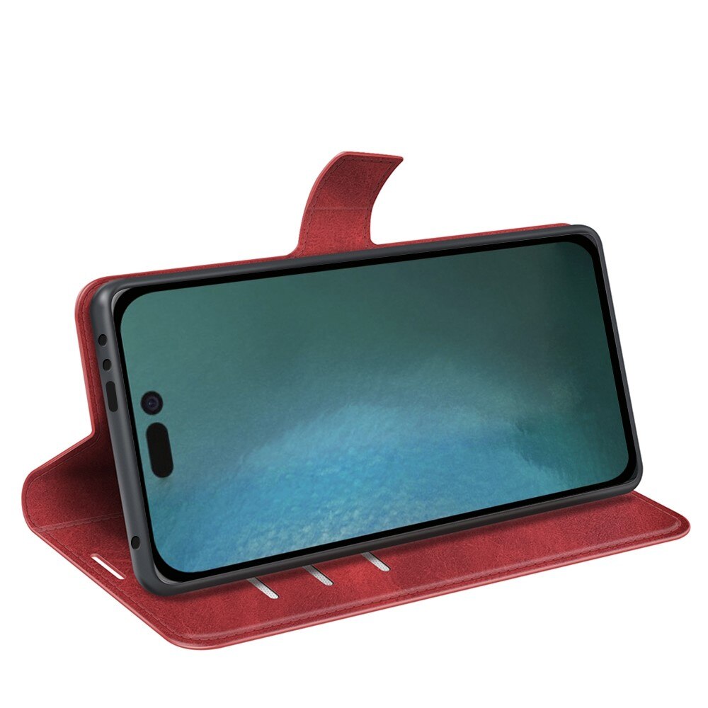 iPhone 14 Plus Leather Wallet Red