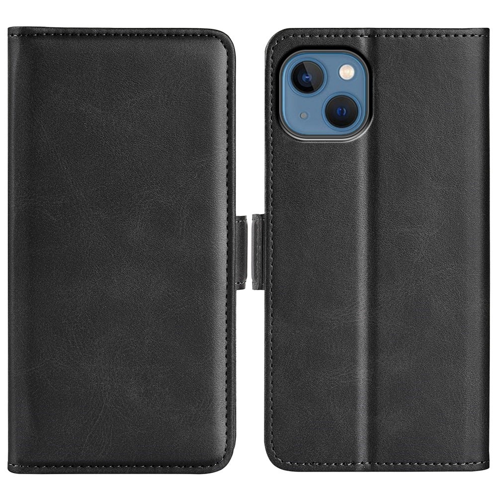 iPhone 14 Plus Leather Cover Black