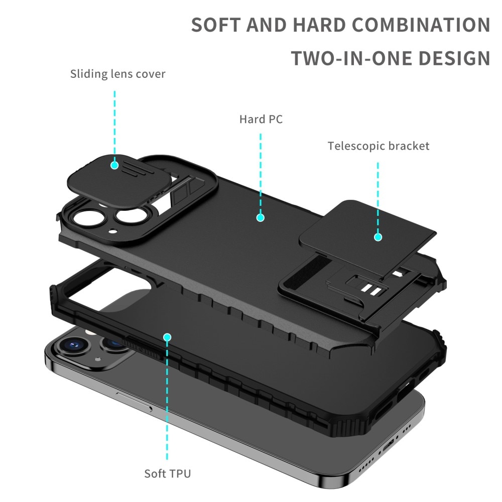 iPhone 13 Pro Kickstand Case w. Camera Protector Black