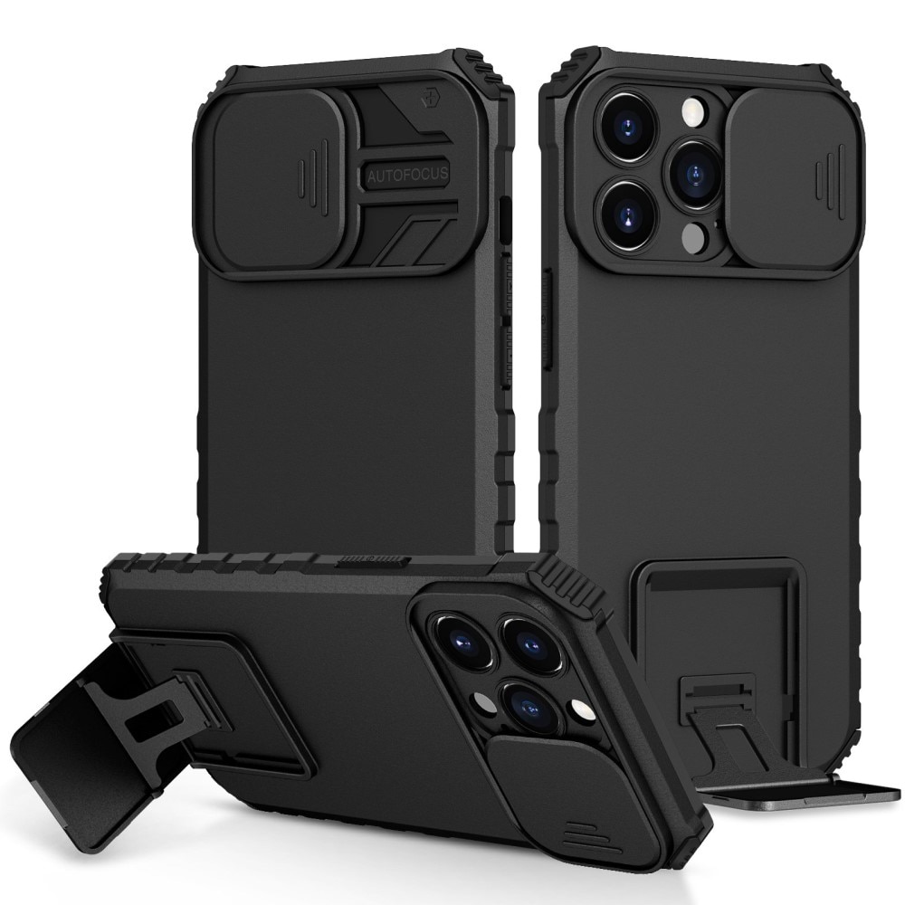 iPhone 13 Pro Kickstand Case w. Camera Protector Black