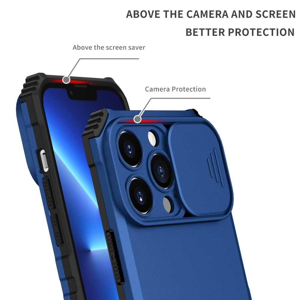 iPhone 13 Pro Kickstand Case w. Camera Protector Blue