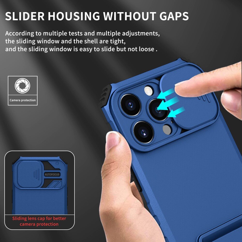 iPhone 13 Pro Kickstand Case w. Camera Protector Blue