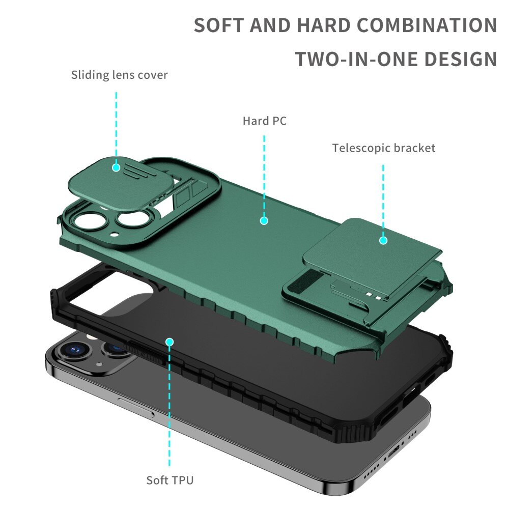 Apple iPhone 13 Pro Kickstand Case w. Camera Protector Green